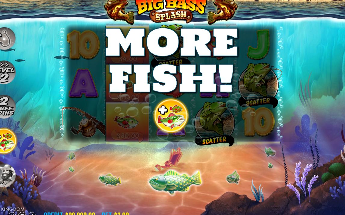Fish symbols carrying MONEY values during Free Spins