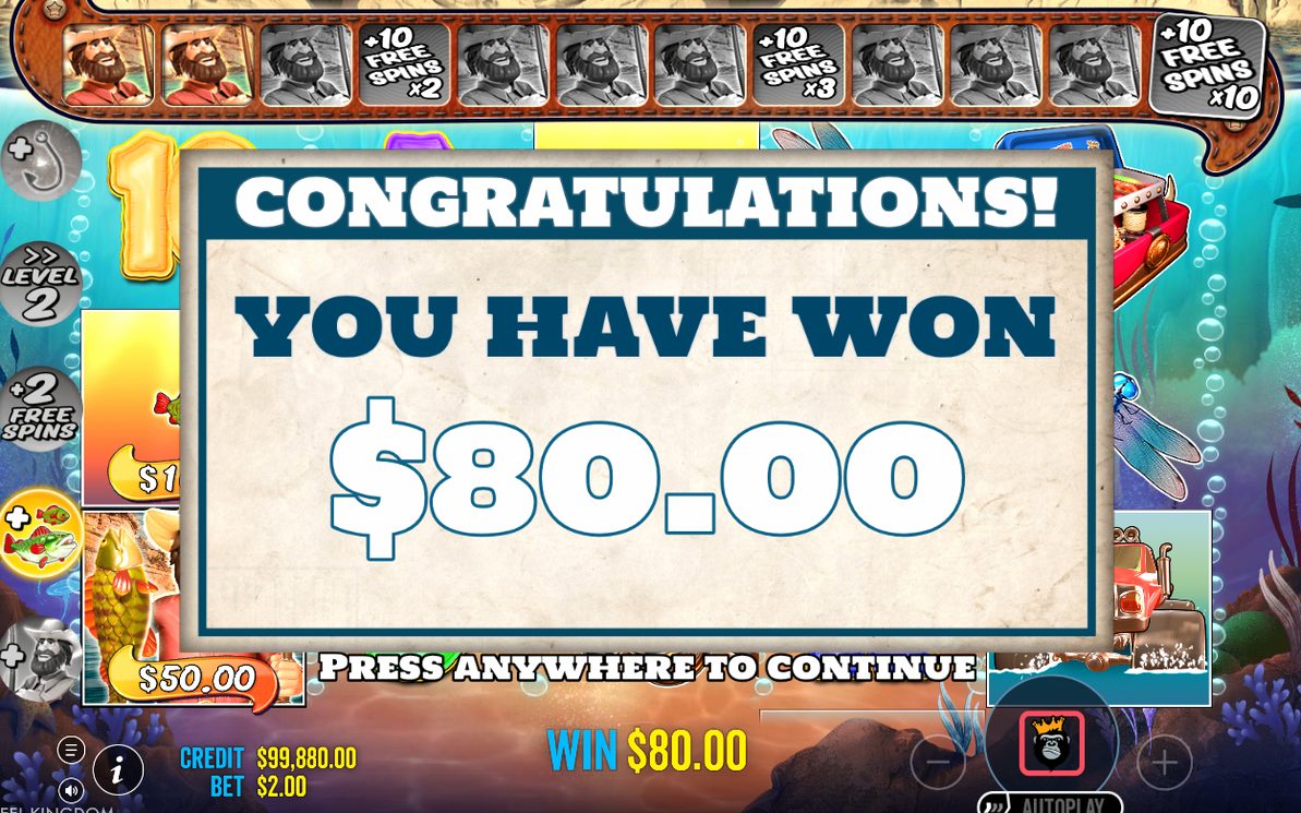 Win screen showing the total collected MONEY amount