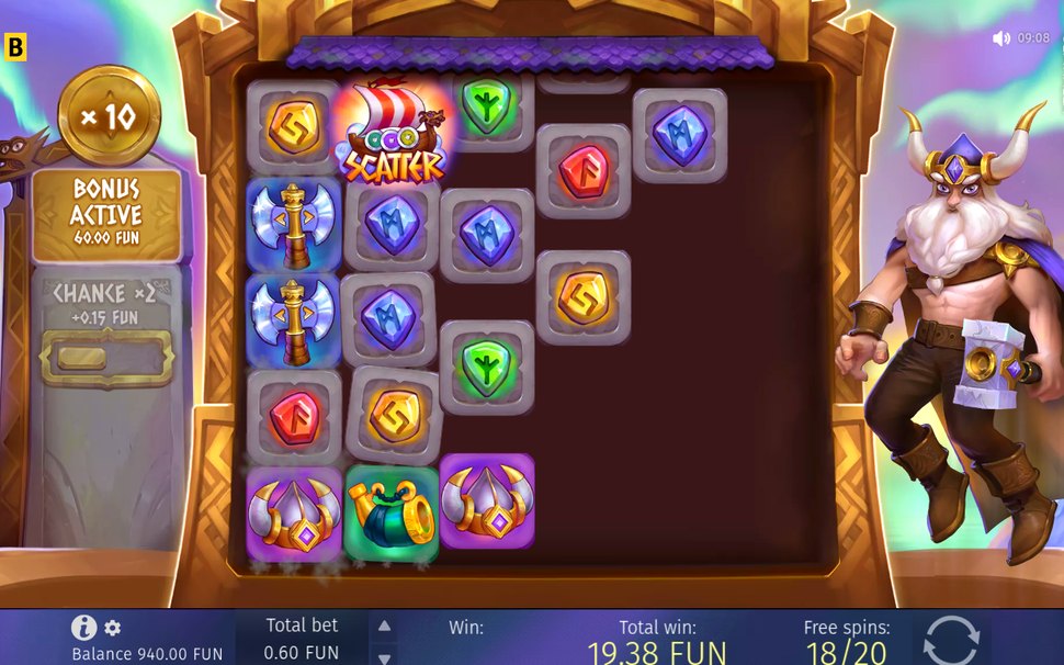 Free Spins round with its spin count shown